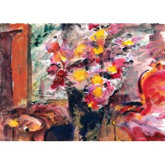  - Tableau -Flower Vase on a Table-, Lovis Corinth - Corinth, Lovis