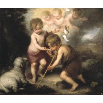 Tableaux Religieux - Tableau -Los niños de la concha-, Bartolome Esteban Murillo - Murillo, Bartolome Esteban