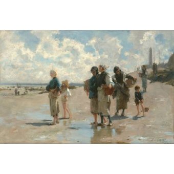 Tableau -Fishing for Oysters at Cancale, 1878-, John Singer Sargent