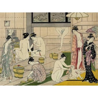Tableaux Orientaux - Tableau -Bathhouse women-, Torii Kiyonaga - Kiyonaga, Torii
