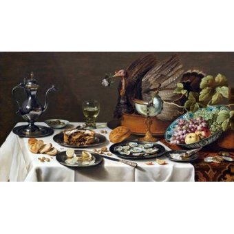  - Tableau -Still Life with Turkey Pie, 1627-, Pieter Claesz - Claesz, Pieter