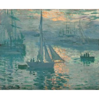 Tableaux de Marines - Tableau -Soleil levant (Marine)-, Claude Monet - Monet, Claude