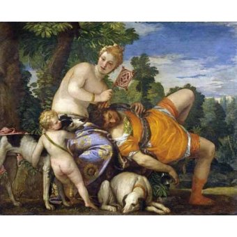  - Tableau -Venus y Adonis-, Paolo Veronese - Veronese, Paolo
