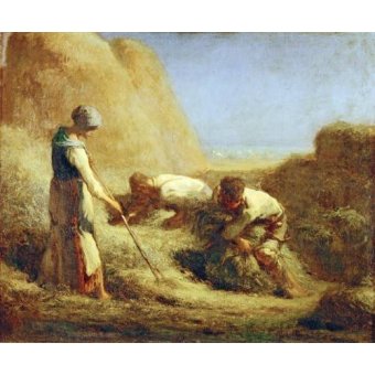  - Tableau -Les botteleurs de foin, 1850-, Jean François Millet - Millet, Jean François