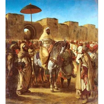 Tableau -Le Sultan du Maroc-, Eugene Delacroix