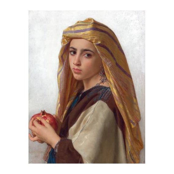 pinturas do retrato - Quadro -Girl with a pomegranate-