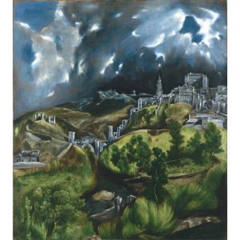 Tableaux de Paysages - Tableau -Vista de Toledo, 1596-, El (D. Theotocopoulos) Greco - Greco, El (D. Theotocopoulos)