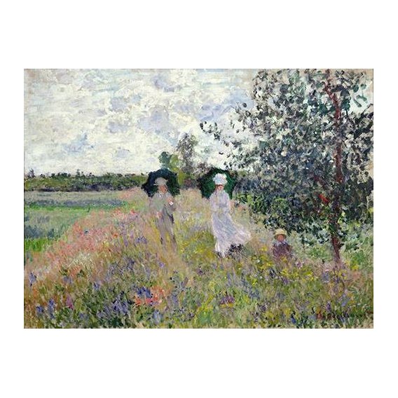 pinturas de paisagens - Quadro -Promenade pres d'Argenteuil, 1873-