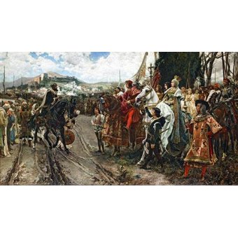 Tableaux de Portraits - Cuadro de Retrato - La Rendición de Granada, Francisco Pradilla - Pradilla, Francisco