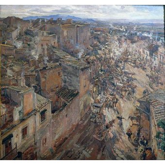  - Tableau -Dia de mercado en Torroella, 1918-, Francesc Gimeno - Gimeno, Francesc