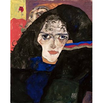  - Tableau -Femme en deuil, 1912-, Egon Schiele - Schiele, Egon