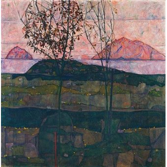 Tableau -Setting Sun, 1913-, Egon Schiele
