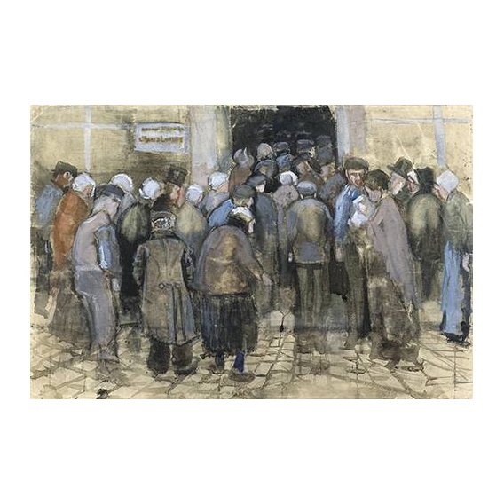 pinturas do retrato - Quadro -The Poor and Money, 1882-
