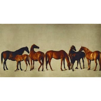 Tableaux d'Animaux - Cuadro de Animales - Mares and Foals (caballos), George Stubbs - Stubbs, George