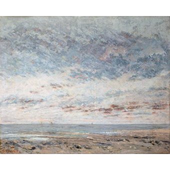  - Tableau -Marea baja en Trouville, 1865-, Gustave Courbet - Courbet, Gustave