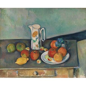  - Tableau - Nature morte avec fruits et pot -, Paul Cezanne - Cezanne, Paul