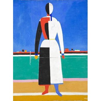  - Tableau -Woman with rake, 1930-32-, Kazimir S. Malevich - Malevich, Kazimir S.