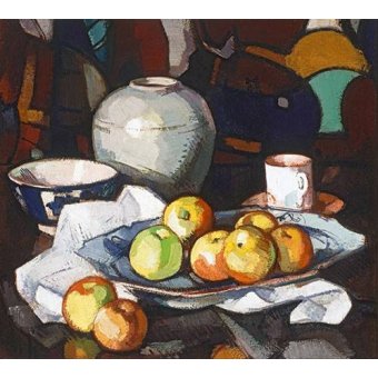  - Tableau -Still life apples and jar-, Samuel Peploe - Peploe, Samuel