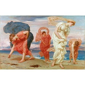  - Tableau -Jovenes griegas recogiendo guijarros al borde del mar-, Frederick Leighton - Leighton, Frederick