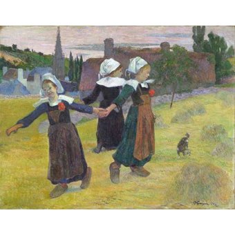  - Tableau -Breton Girls Dancing, Pont-Aven-, Paul Gauguin - Gauguin, Paul