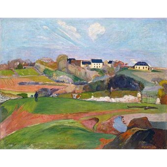  - Tableau -Paisaje en Le Pouldu, 1890-, Paul Gauguin - Gauguin, Paul