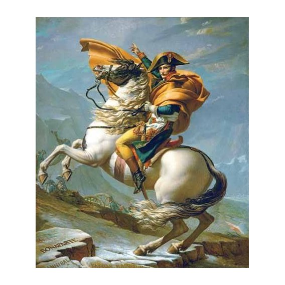 pinturas do retrato - Quadro -Bonaparte cruzando los Alpes, 1801-