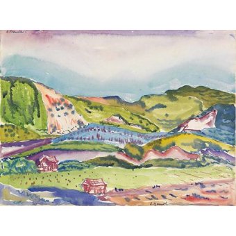  - Tableau -Mountain with Red House-, Charles Demuth - Demuth, Charles