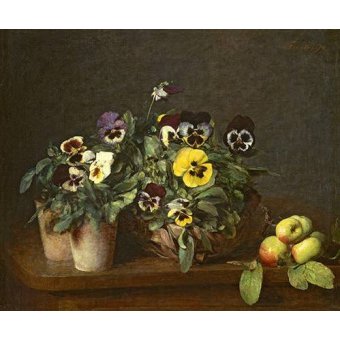  - Tableau -Still Life with Pansies-, Henri Fantin Latour - Fantin Latour, Henri