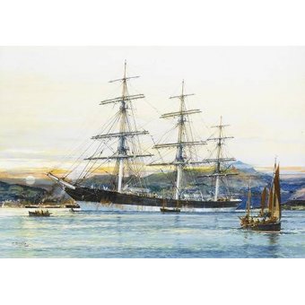  - Tableau -The square-rigged Australian clipper -Old Kensington- lying on , J. Spurlng - Spurlng, J.