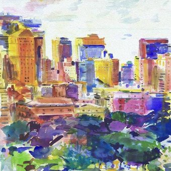  - Tableau -Les Villes (I)-, James Tapissan - Tapissan, James