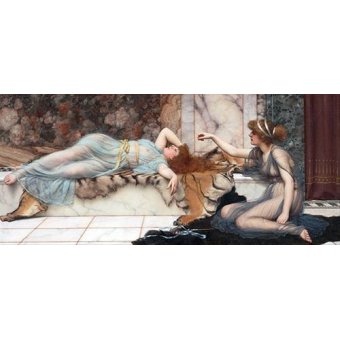 Tableaux de Portraits - Cuadro de Retrato - Mischief and Repose, John William Godward - Godward, John William