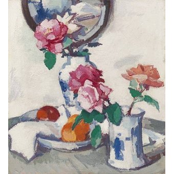  - Tableau -Still life with roses and fruit-, Samuel Peploe - Peploe, Samuel