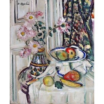  - Tableau -Still Life With Daisies and Fruit-, G.L. Hunter - Hunter, G.L.
