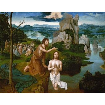  - Tableau -Baptême du Christ (Bautismo de Cristo)-, Joachim Patinir - Patinir, Joachim