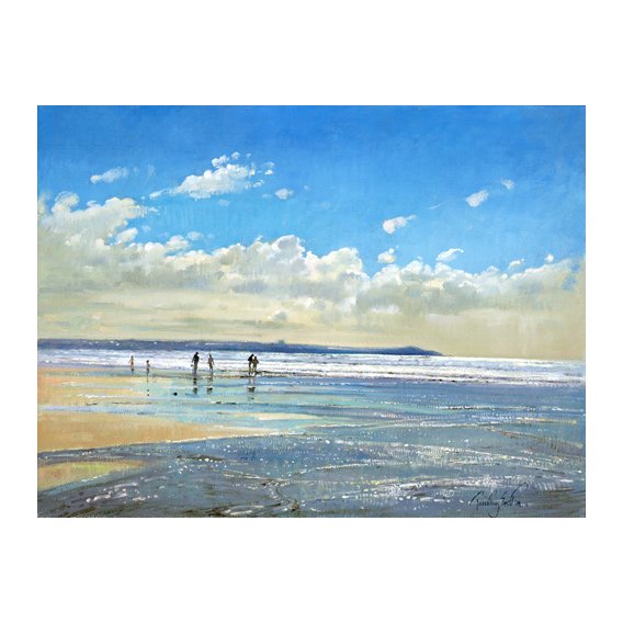 Tableau  - Paddling at the Edge (oil on canvas) -