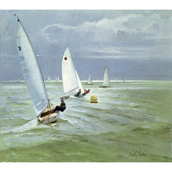 Tableaux de Marines - Tableau - Around the Buoy (oil on canvas) -, Timothy Easton - Easton, Timothy