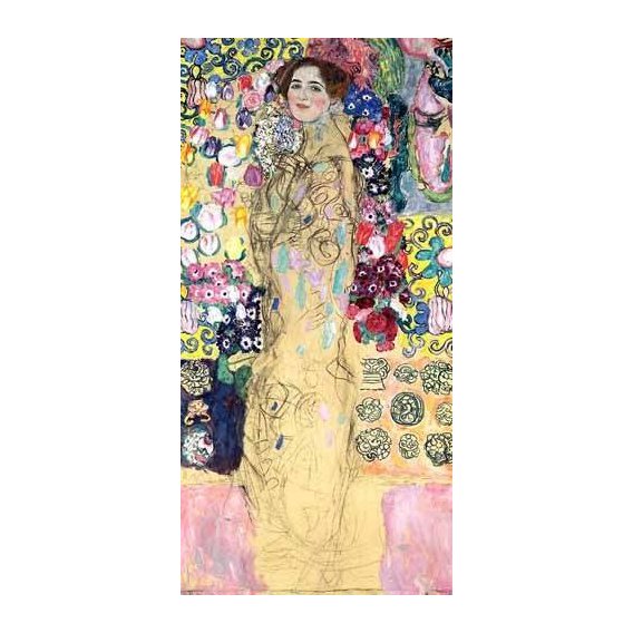 pinturas do retrato - Quadro -Retrato de Maria Munk, (1917-18)-