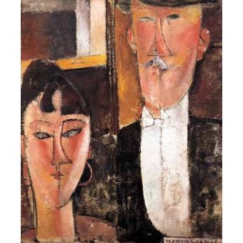  - Tableau -Pareja de novios-, Amedeo Modigliani - Modigliani, Amedeo
