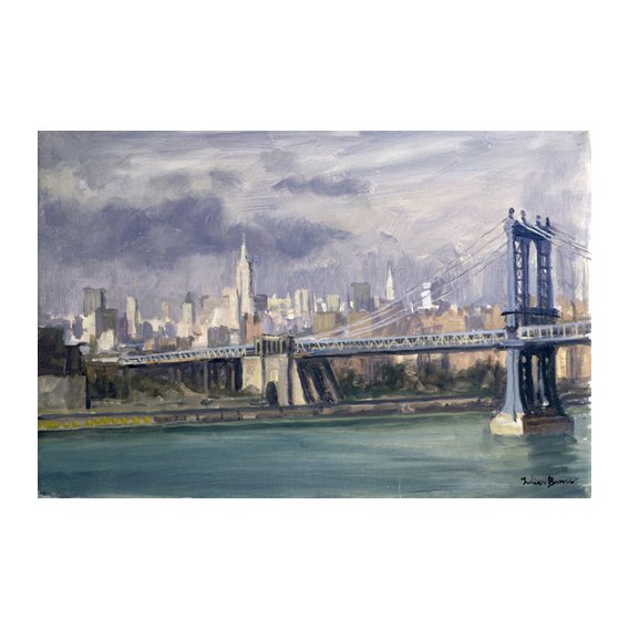Tableau -Manhattan Bridge, New York, 1996 (oil on canvas)-