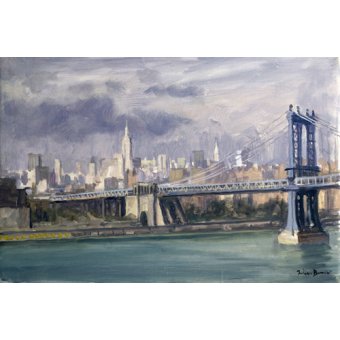  - Tableau -Manhattan Bridge, New York, 1996 (oil on canvas)-, Julian Barrow - Barrow, Julian