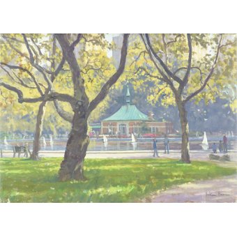  - Tableau -Boat Pond, Central Park (oil on canvas)-, Julian Barrow - Barrow, Julian