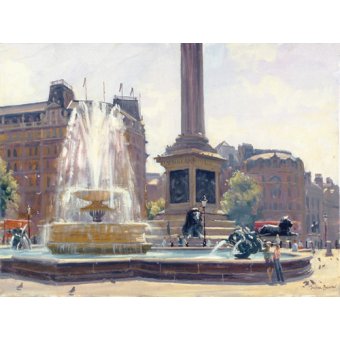  - Tableau -Trafalgar Square, London (oil on canvas)-, Julian Barrow - Barrow, Julian