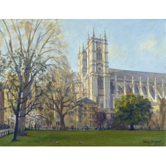  - Tableau -Westminster Abbey from Dean's Yard (oil on canvas)-, Julian Barrow - Barrow, Julian