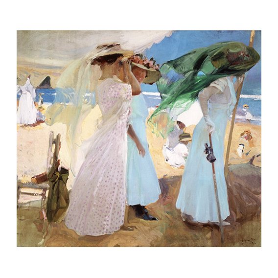 Tableau - Bajo el toldo, Zarautz, 1910 -
