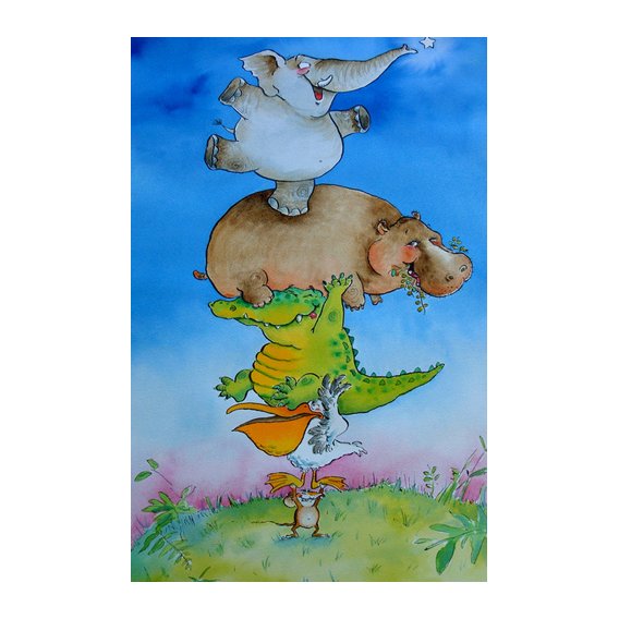 Tableau -Super Mouse (pen & ink and w.c on paper)-