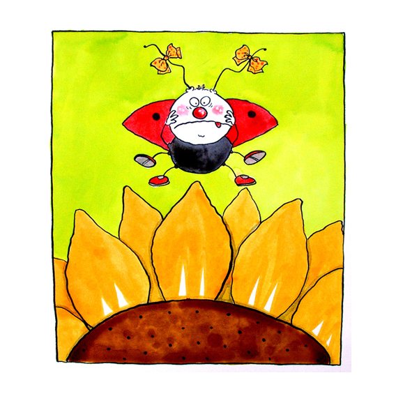 Tableau -Ladybird (w.c & ink on paper)-