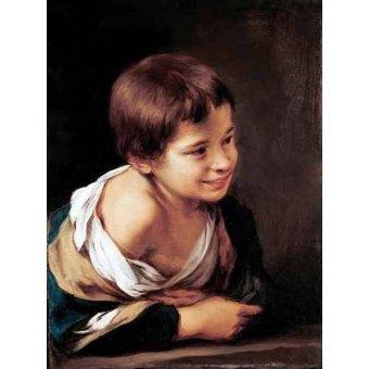 Tableaux de Portraits - Tableau -Niño apoyado en un alfeizar-, Bartolome Esteban Murillo - Murillo, Bartolome Esteban