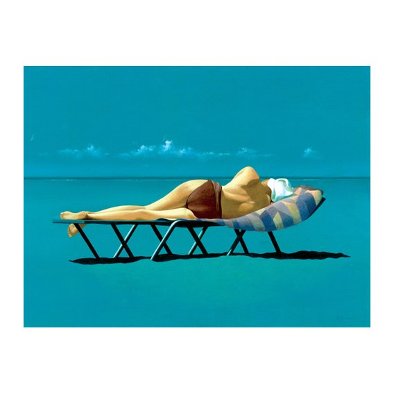 Tableau -Sunbather (oil on canvas)-