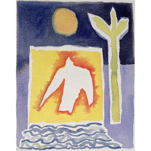 Tableau -Tree, Sun and Rising Bird, 1989 (w.c)-, Peter Davidson