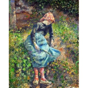  - Tableau -Jeune fille avec une baguette, 1881-, Camille Pissarro - Pissarro, Camille